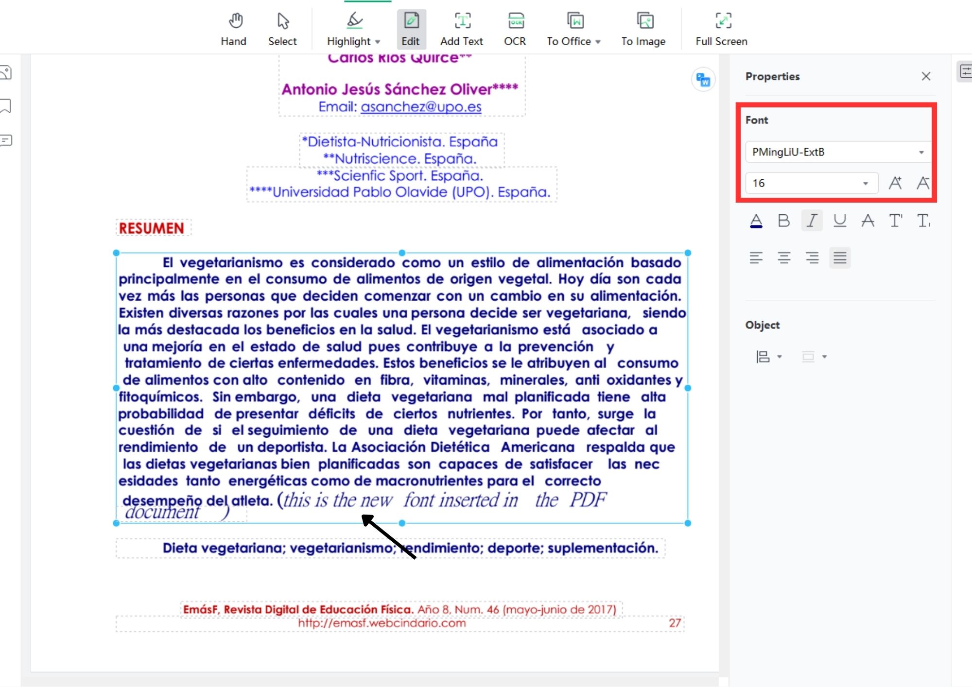 change font Afirstsoft PDF