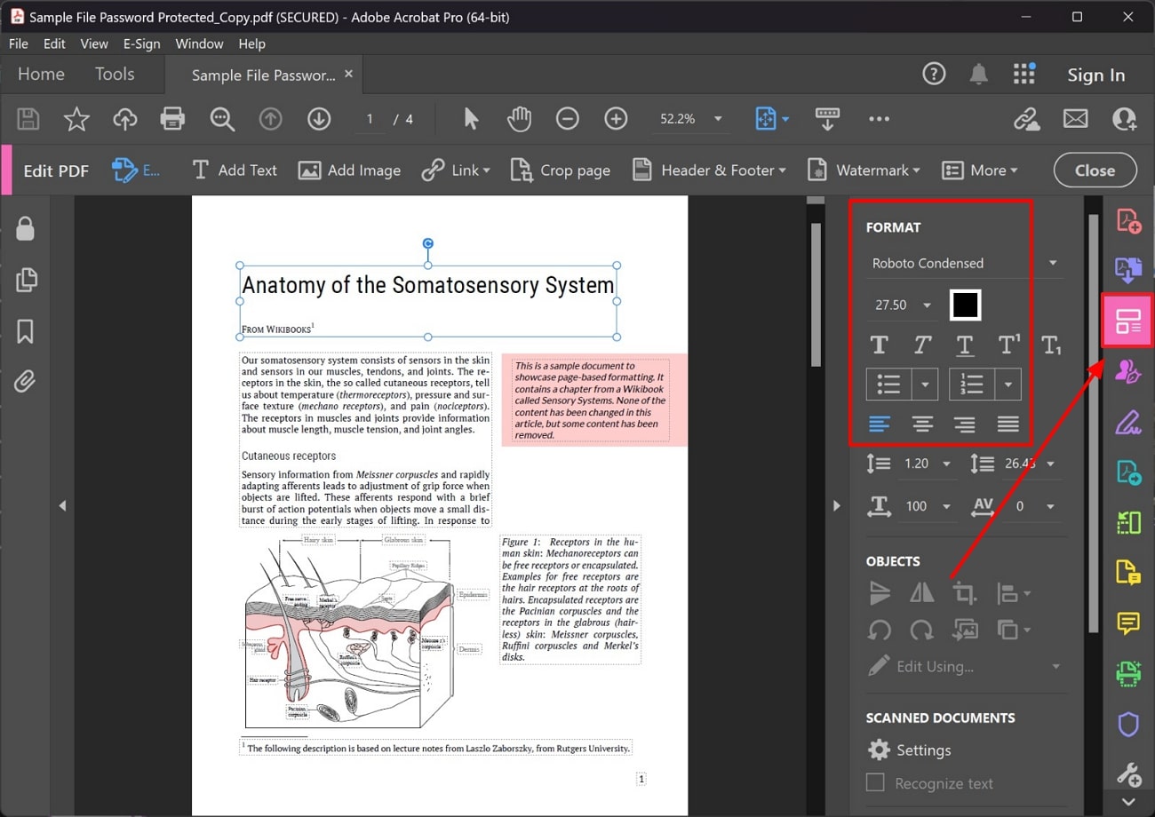 access editing tools on acrobat