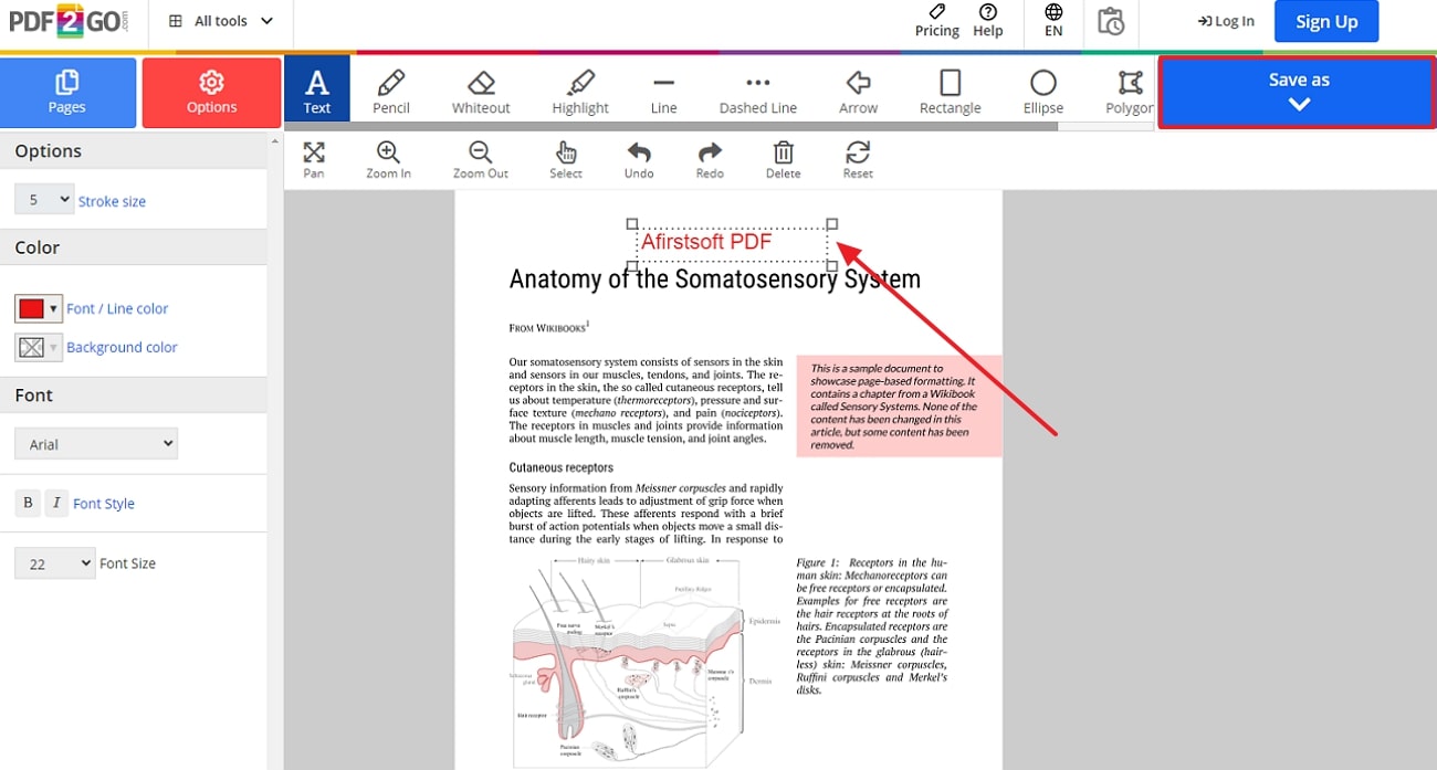 make edits across pdf and save