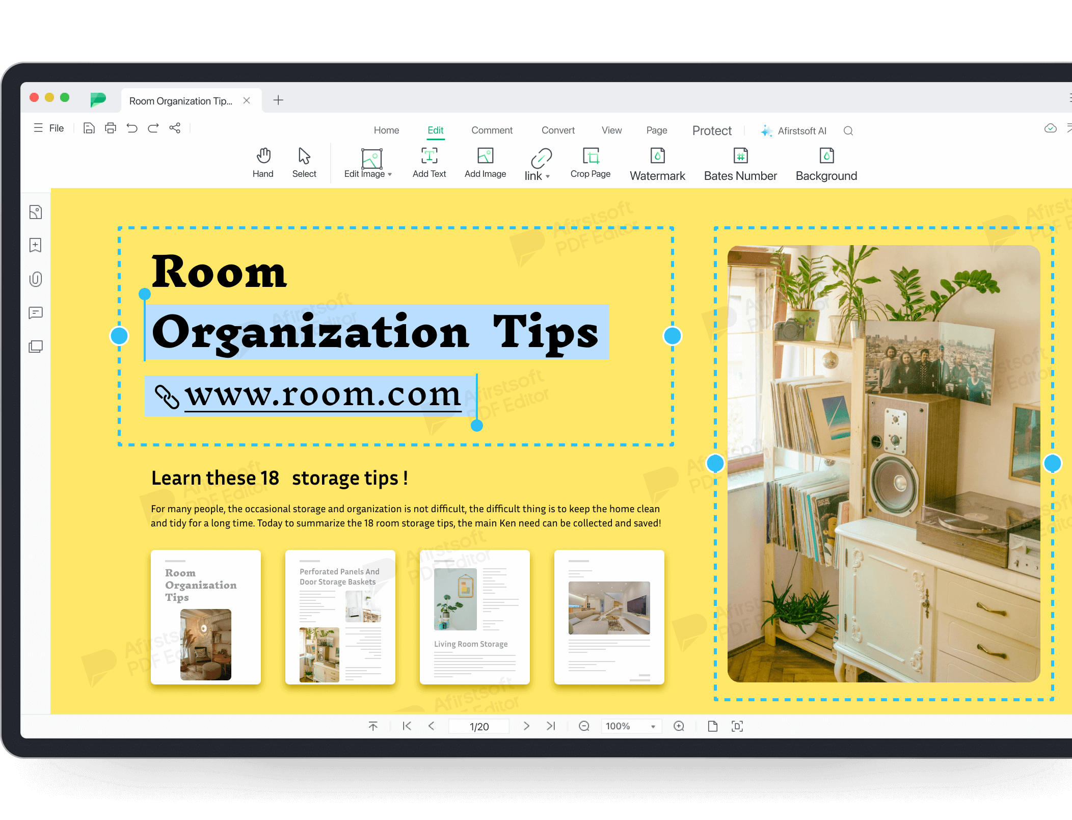 Effortless Word-Like Page Editing and Organizing