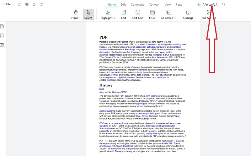 afirstsoft pdf ai