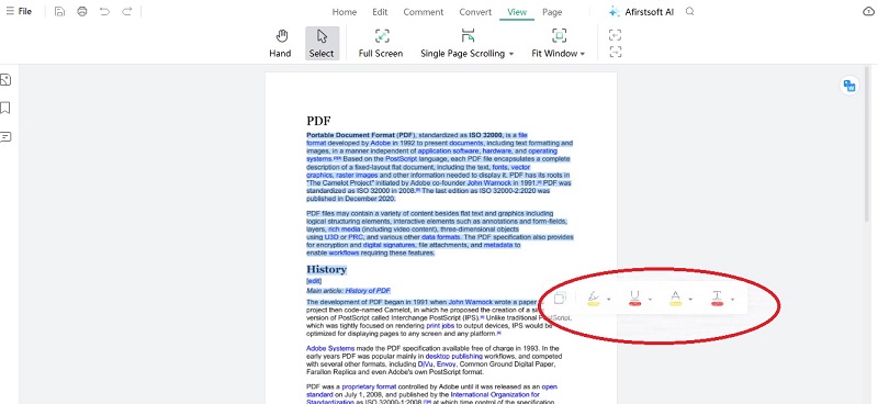 sfirstsoft pdf reading options