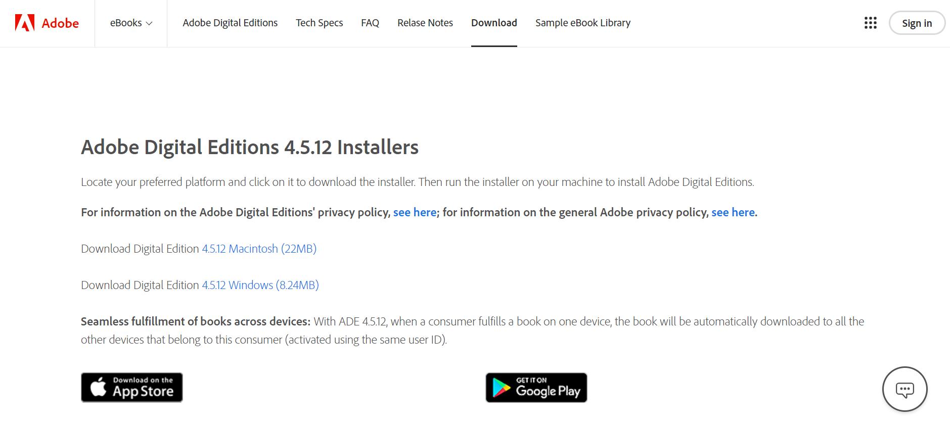 download adobe digital editions ebook reader