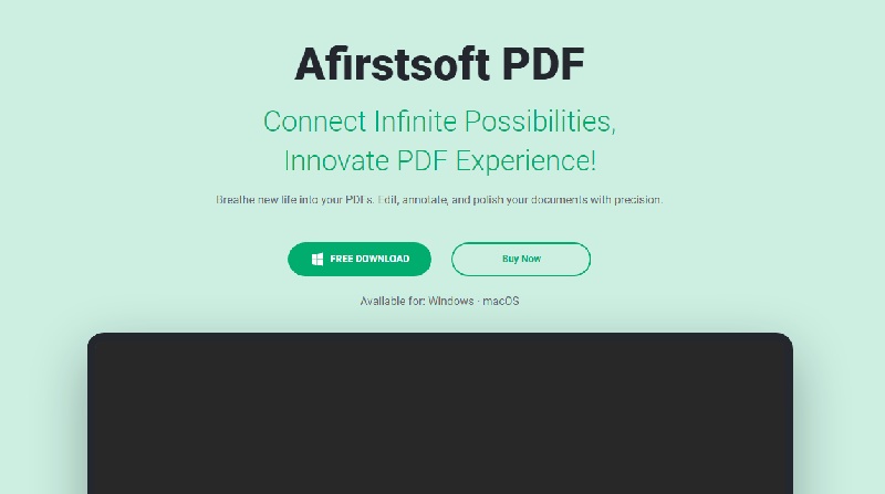 Afirstsoft PDF Free Ebook Reader App for Windows