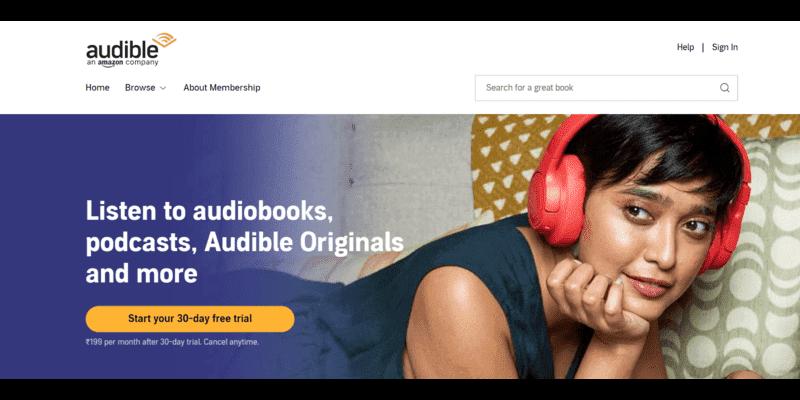 audible search bar