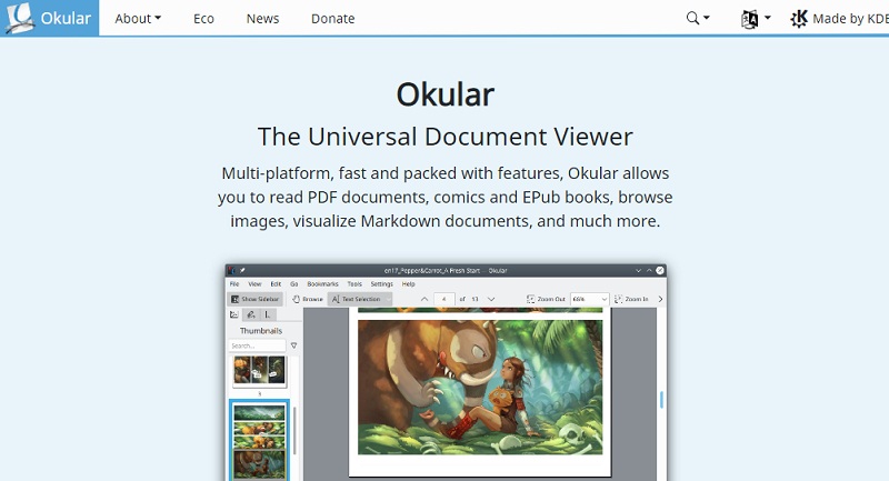 okular reader for auto scroll