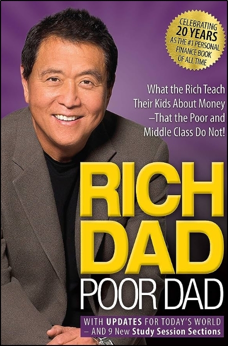 rich dad poor dad book cover with author image