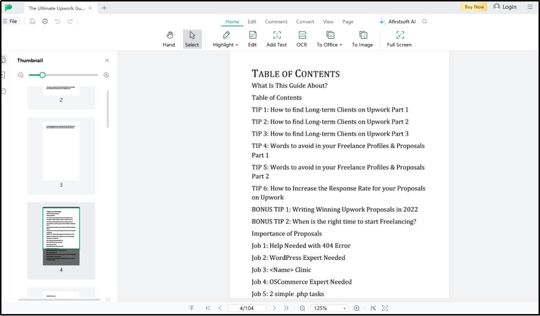 Afirstsoft pdf editor interface