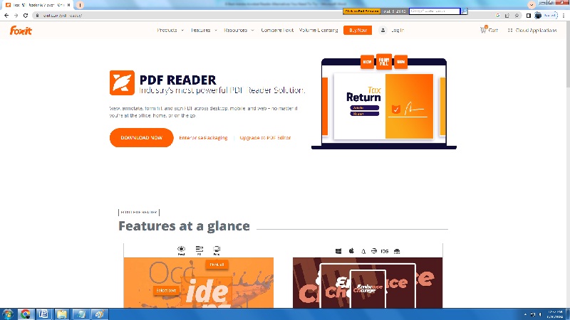 foxit pdf reader interface