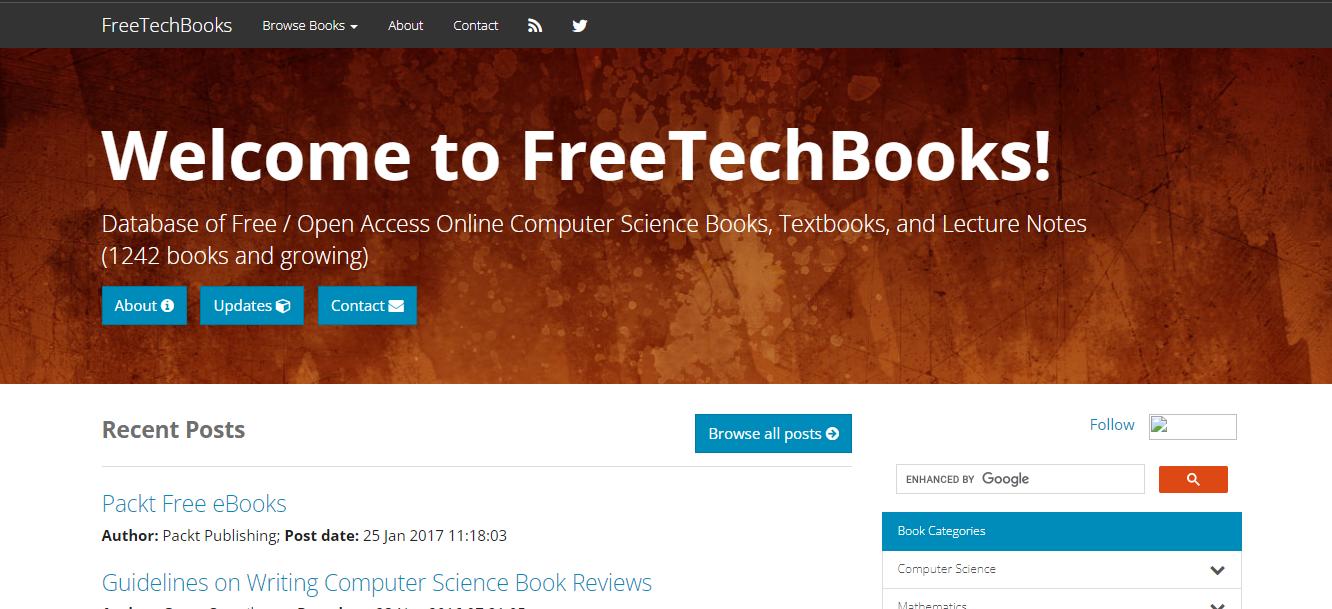 free tech books interface