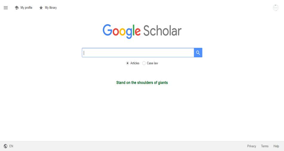 google scholar interface