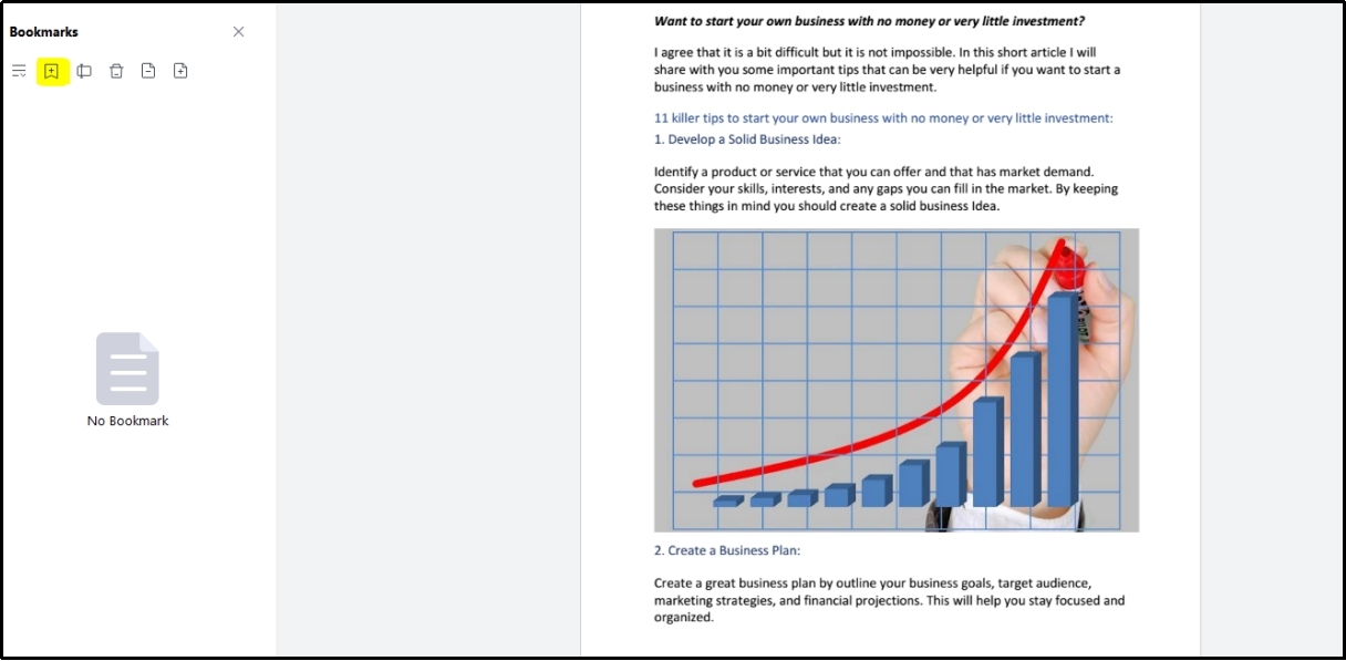 add bookmarks option in Afirstsoft pdf