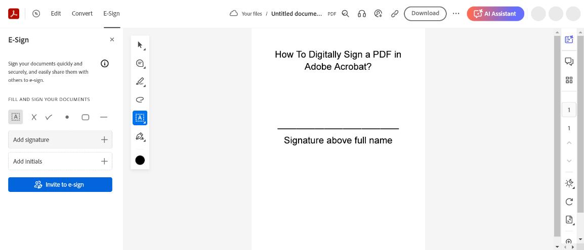 adobe reader e-sign