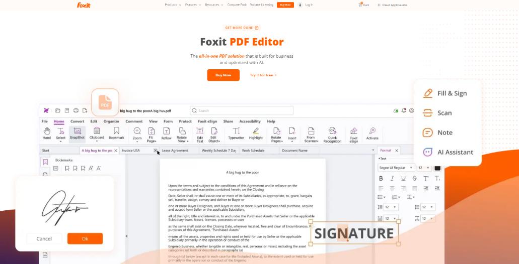 foxit pdf reader interface