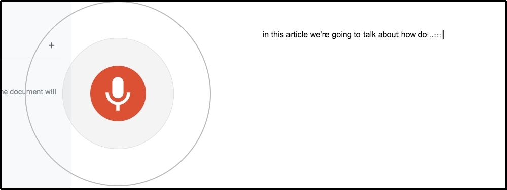 speaking microphone icon in google docs