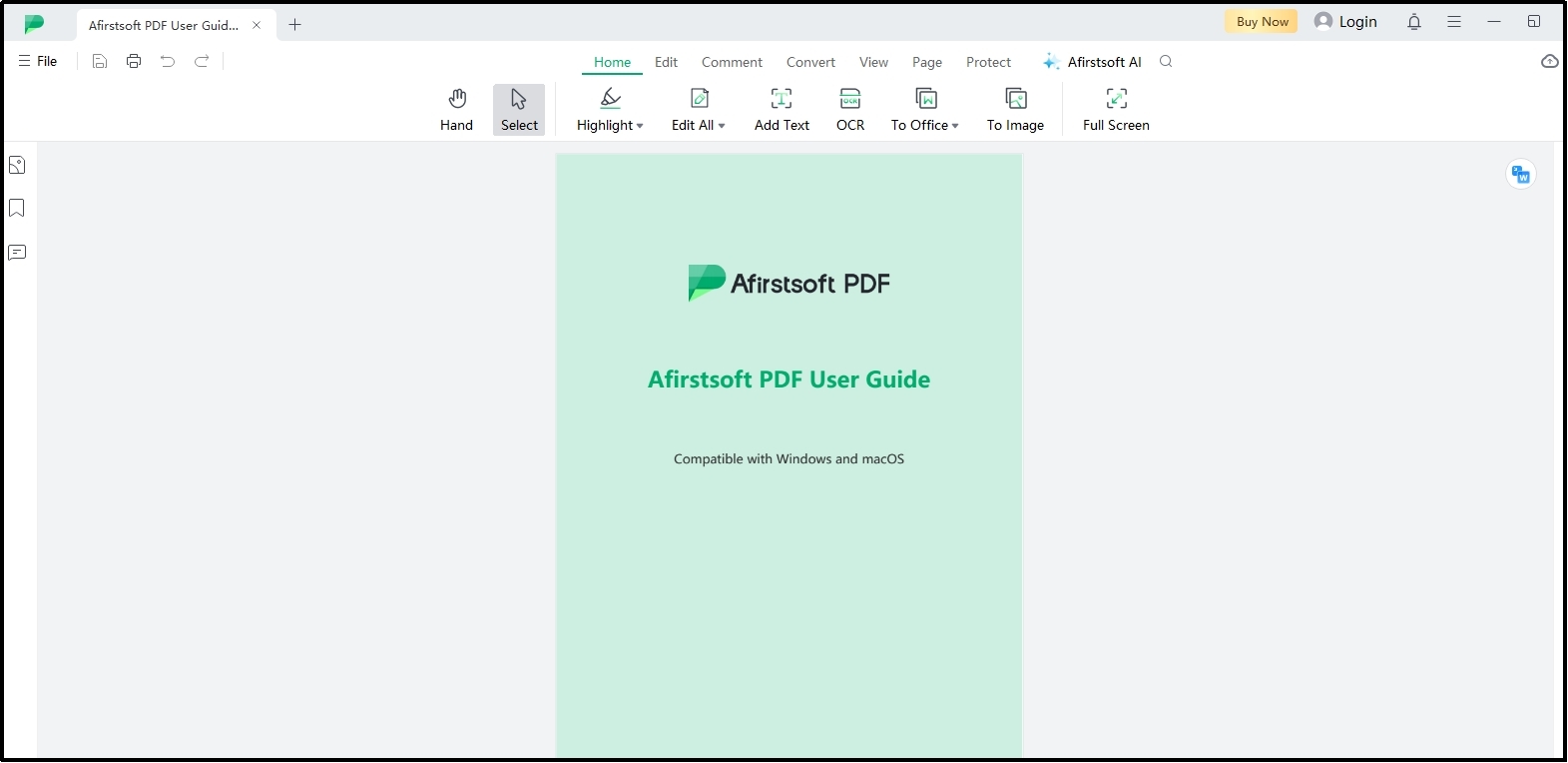 document editing tools of Afirstsoft pdf