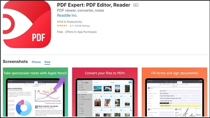 pdf expert preview on iphone