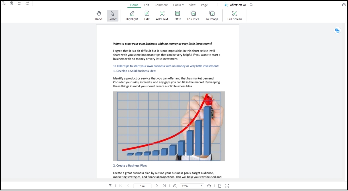 how to read pdf in afirstsoft pdf