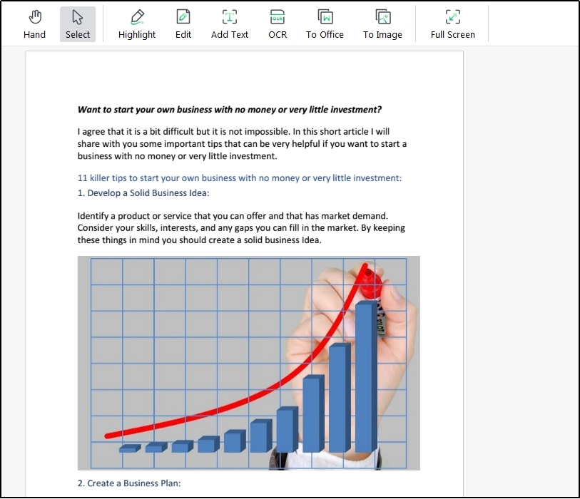 full screen preview option in afirstsoft pdf