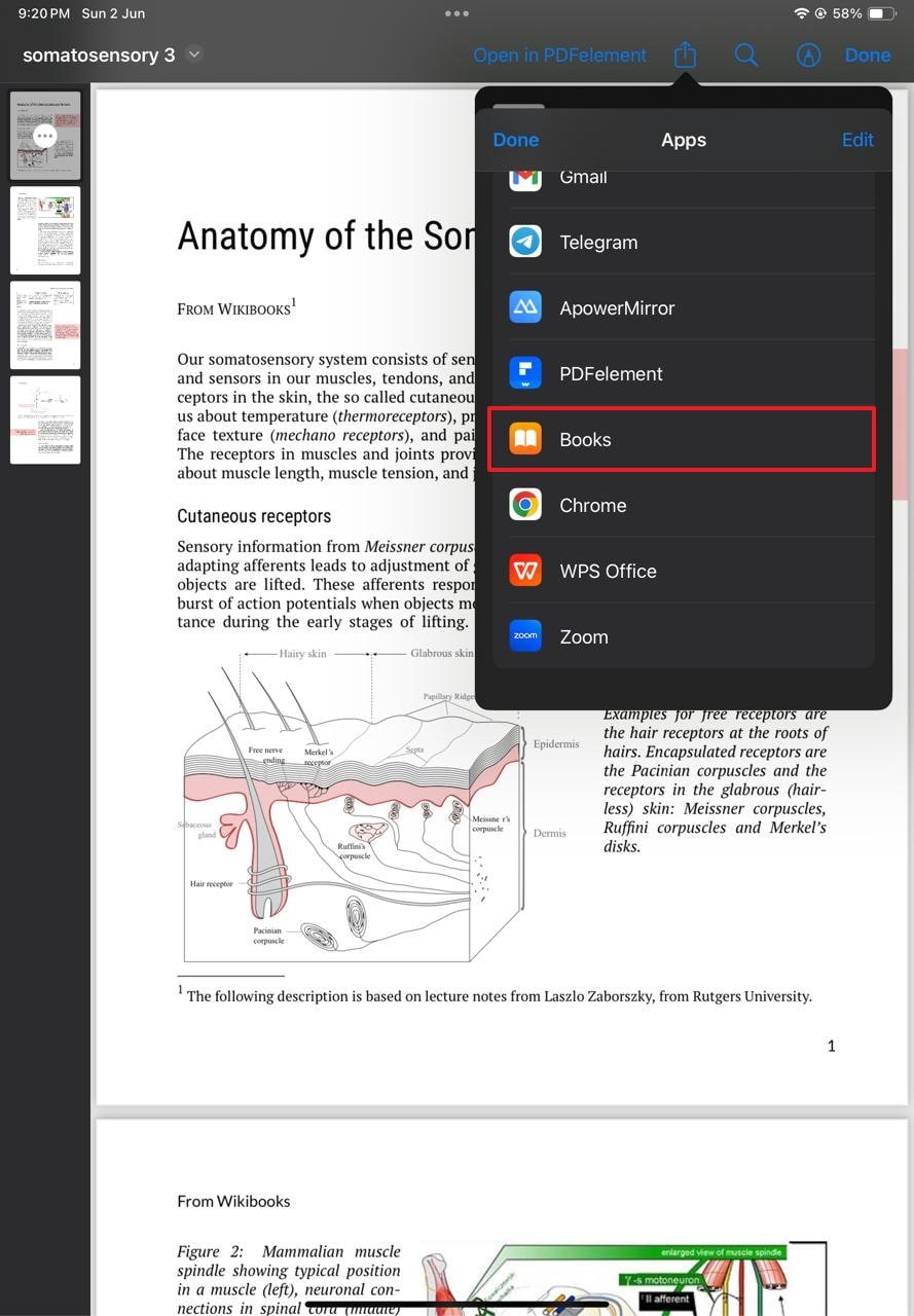 proceed with the books option