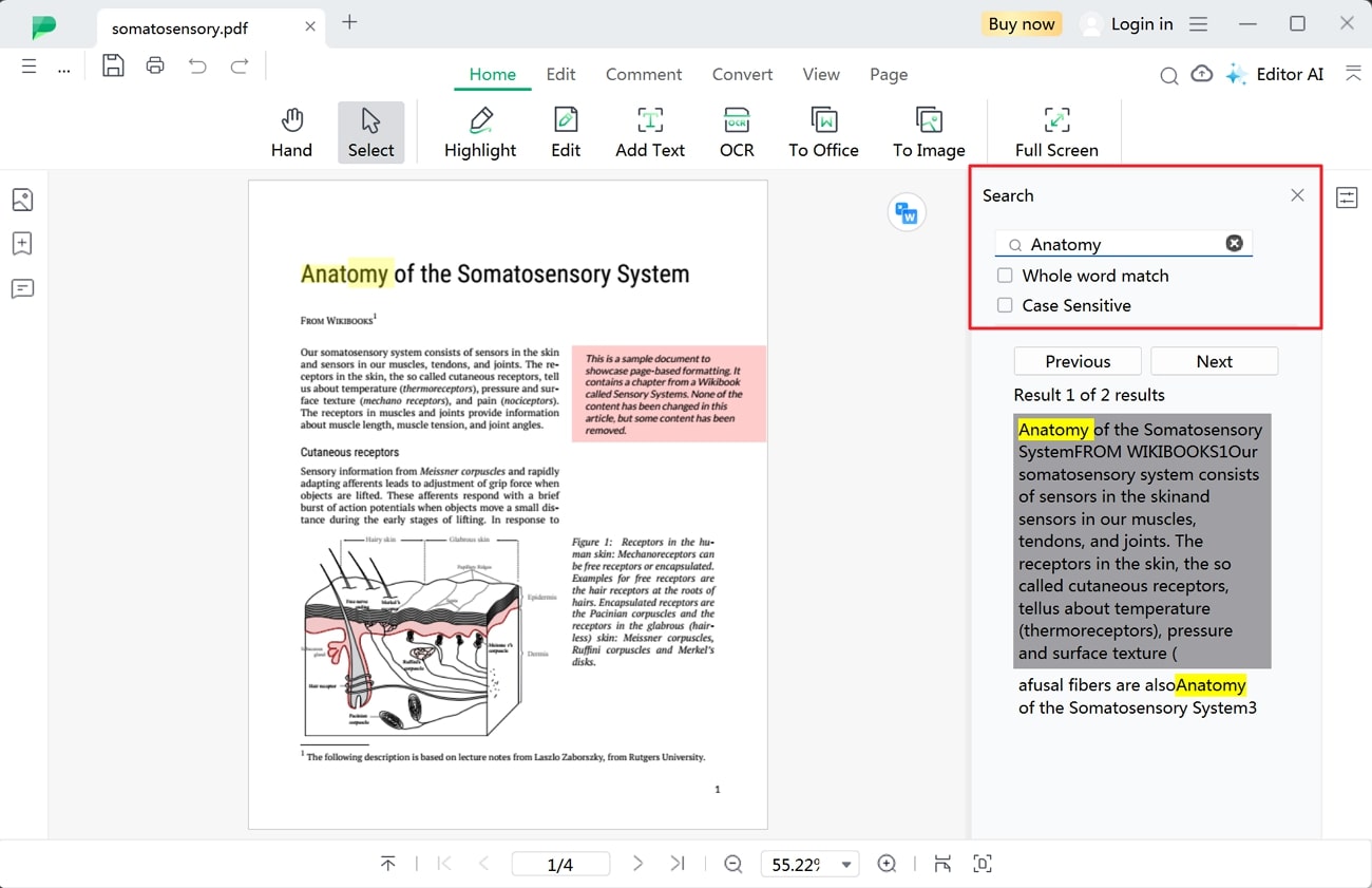 search in your required pdf file