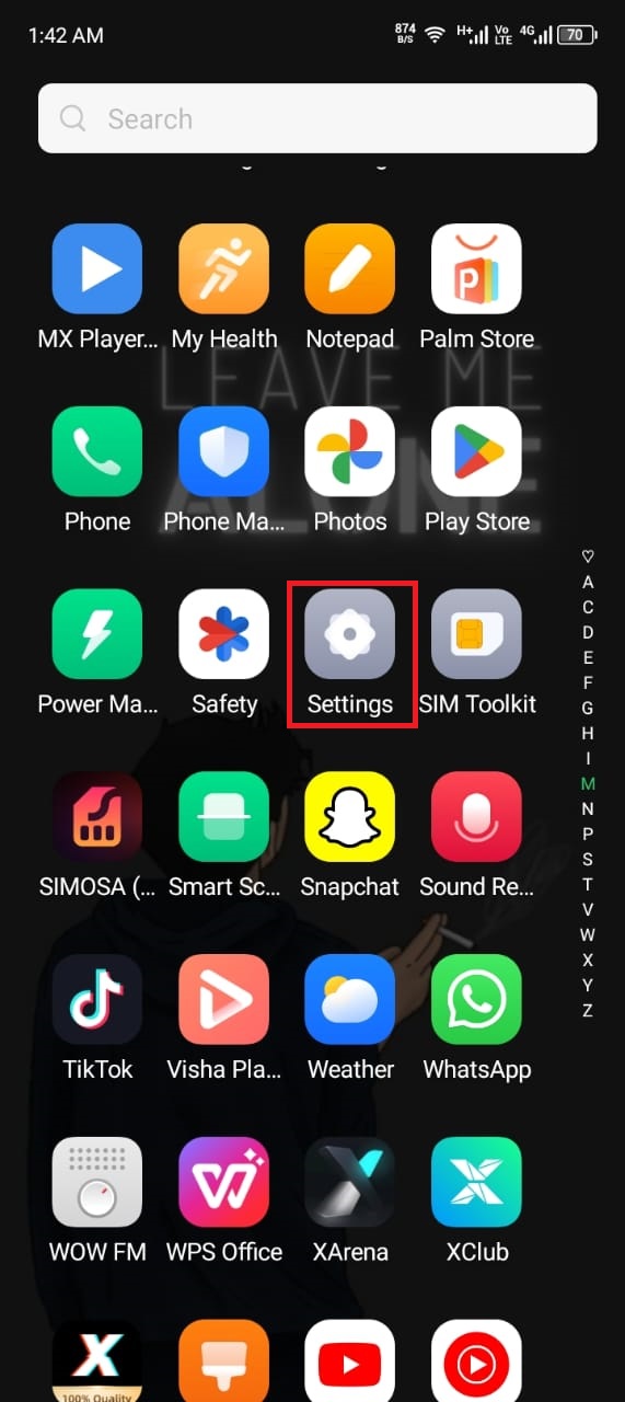 android settings