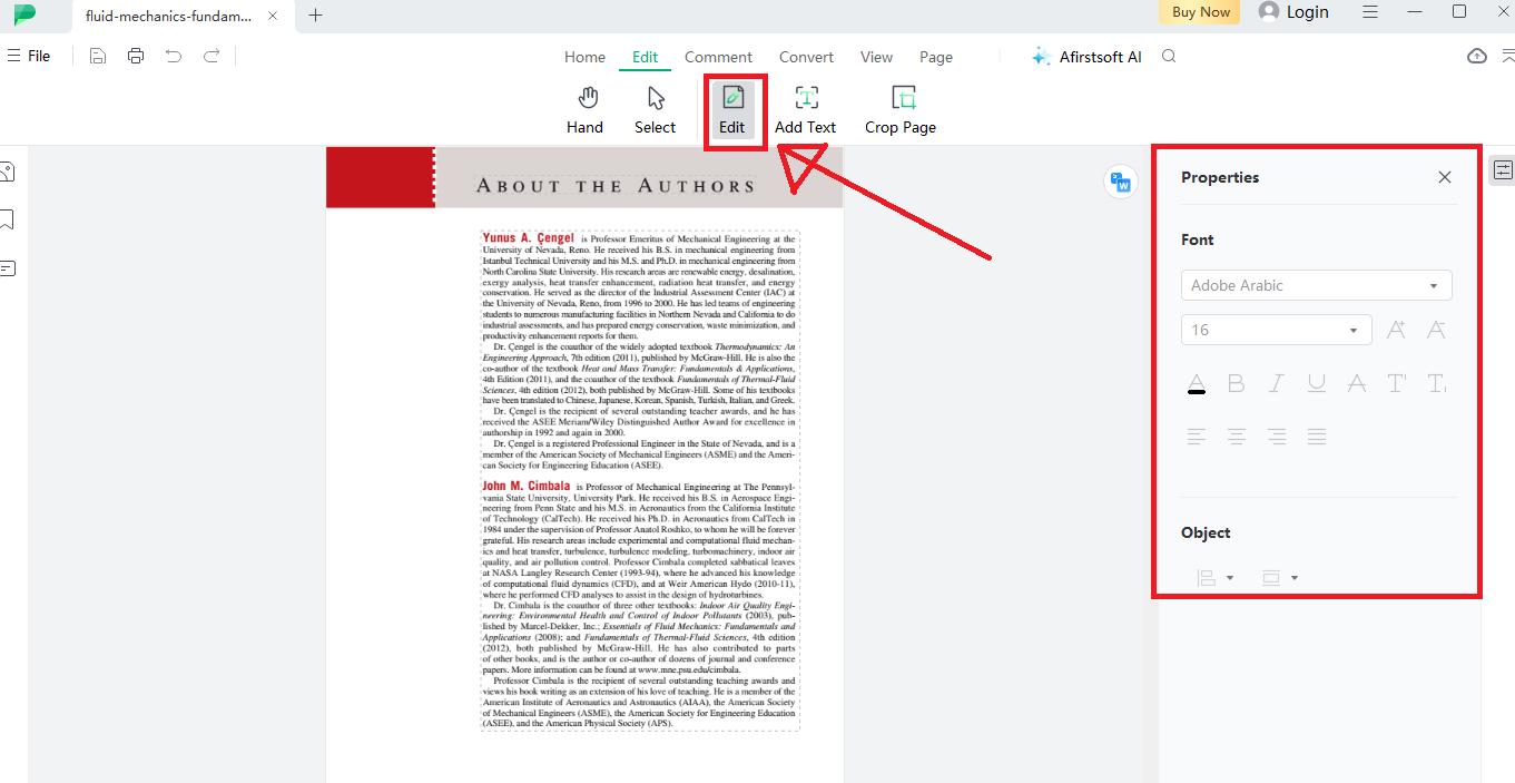 afirstsoft pdf editing mode