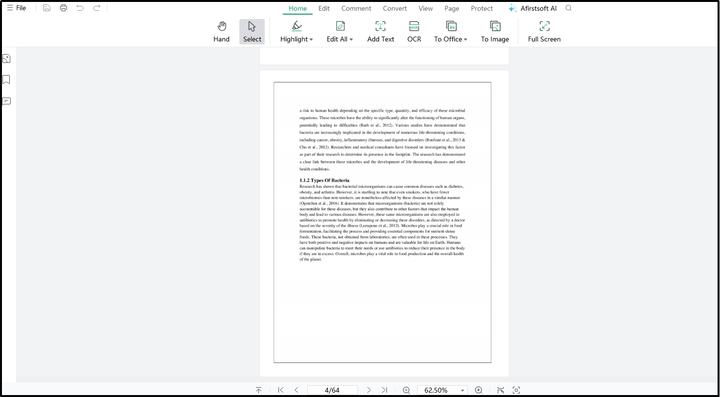 pdf document preview in Afirstsoft pdf