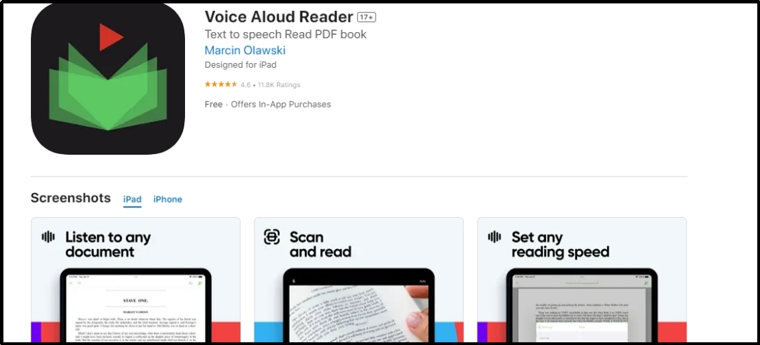 voice aloud reader for ios