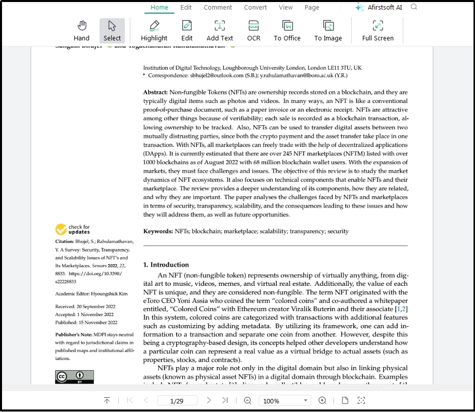 pdf reading preview in Afirstsoft pdf