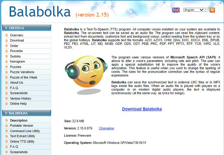 balabolka interface