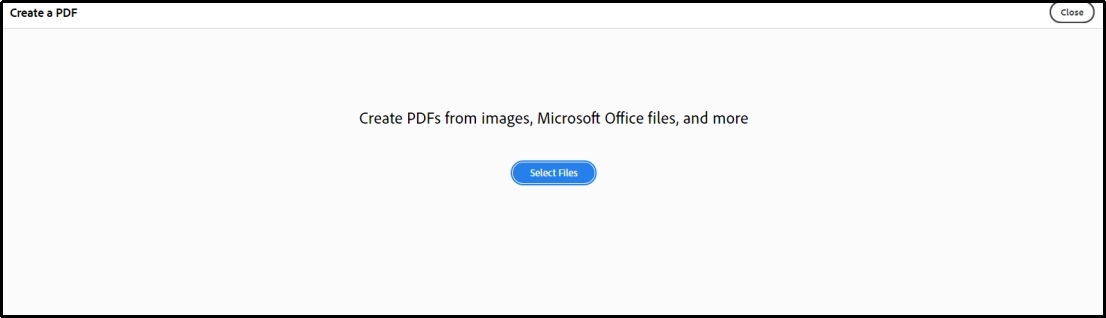 select files option in adobe acrobat