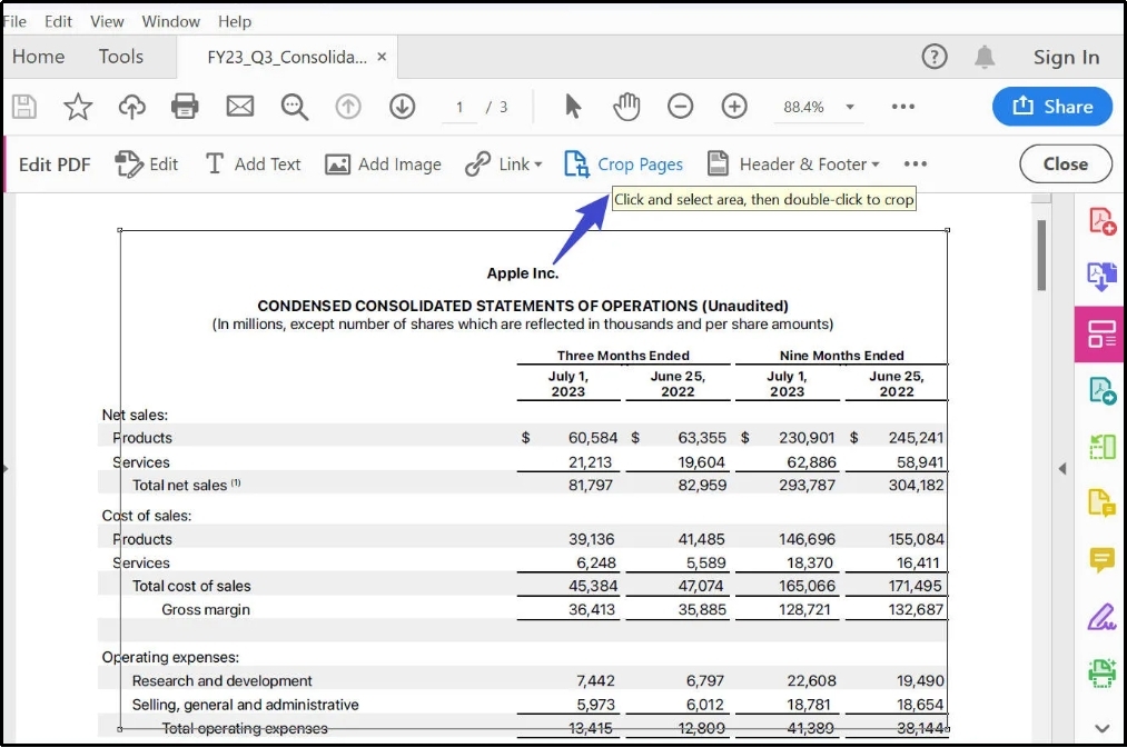 crop pages option in adobe acrobat