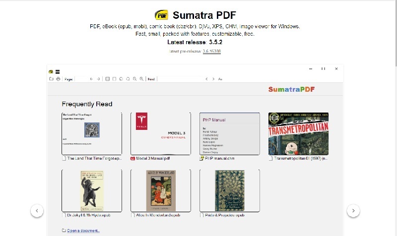 Sumatra PDF Free Ebook Reader