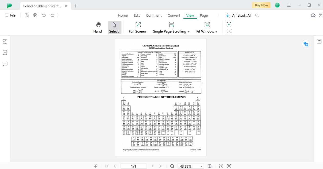 afirstsoft pdf reader full window