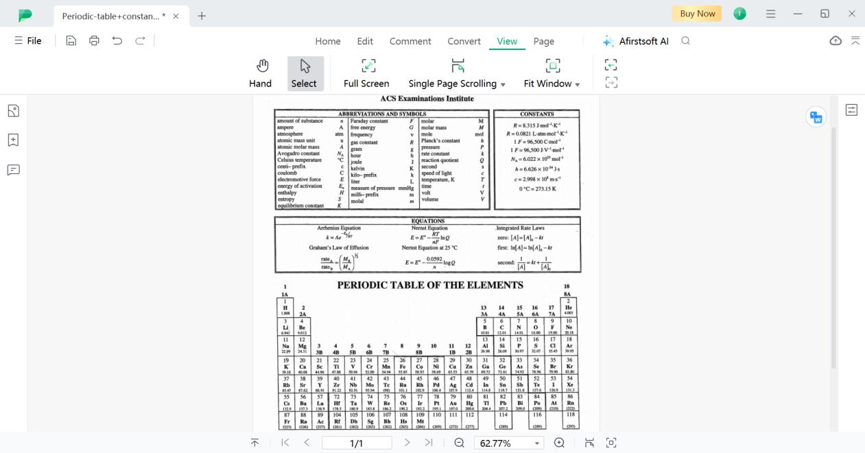 afirstsoft pdf reader select button