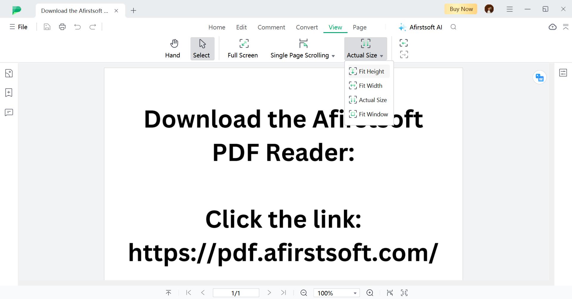 afirstsoft pdf reader view fit height