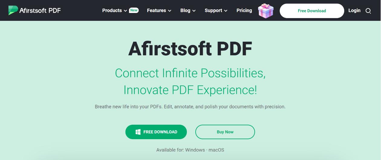 afirstsoft pdf reader homepage