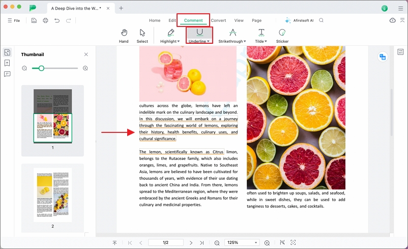 how-to-underline-text-with-afirstsoft-pdf-editor