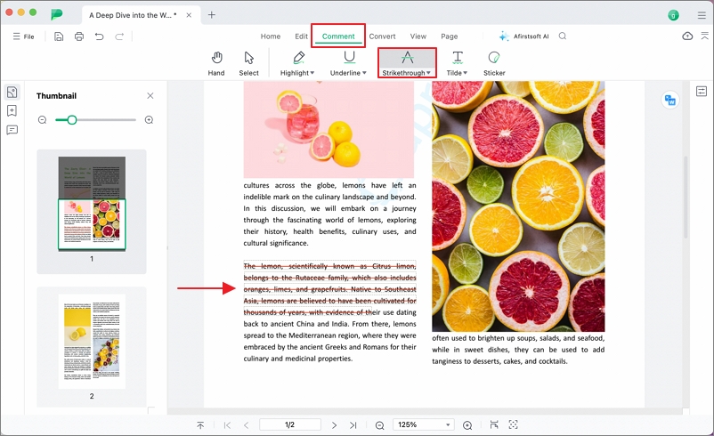 how-to-strikethrough-text-with-afirstsoft-pdf-editor