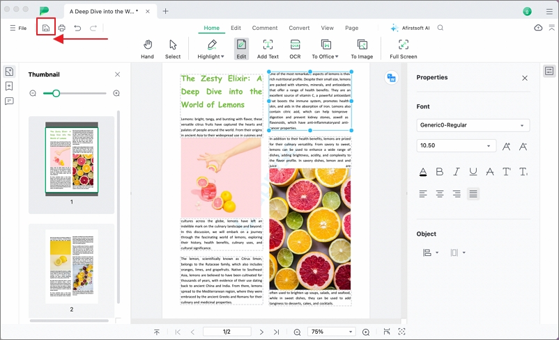 How to Save PDF with Afirstsoft PDF