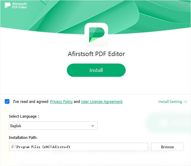 Download and Install Afirstsoft PDF for Windows