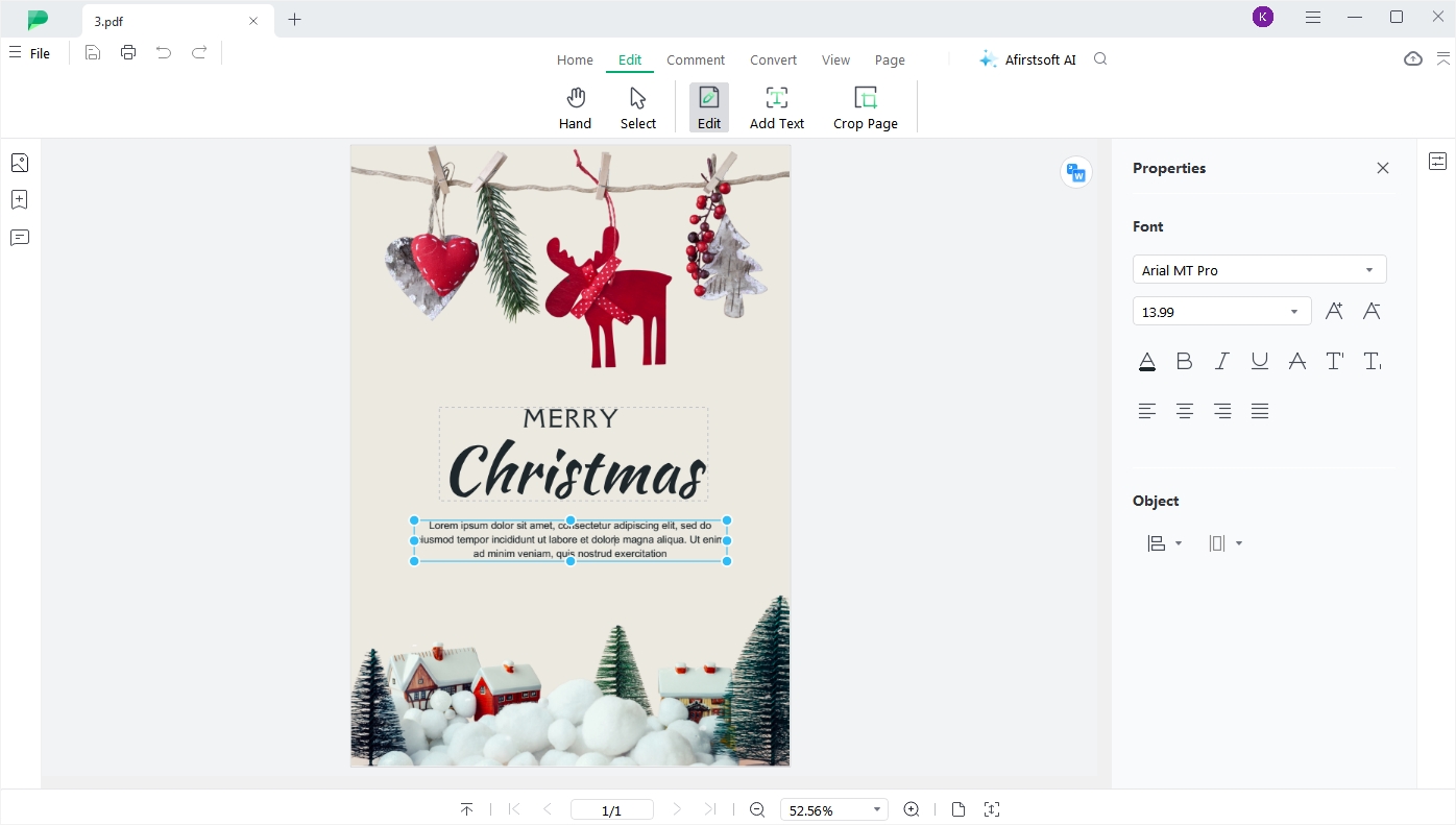 Edit Text in PDF with Afirstsoft PDF